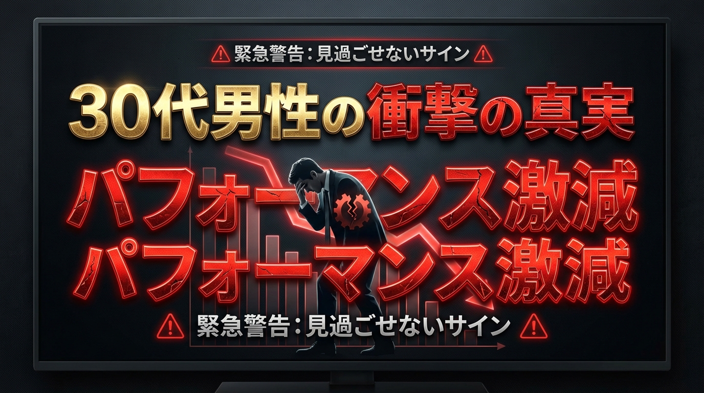 30代男性のパフォーマンス激減の真実